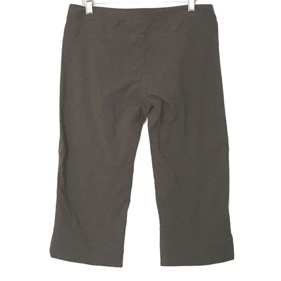 68 ATHLETA COMMUTER BROWN CAPRI CROP packable PANTS travel sport - Picture 2 of 2